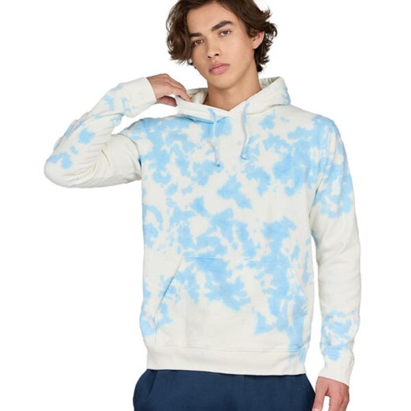 Unisex USA Made Cloud Tie-Dye Hooded Sweatshirt Thumbnail