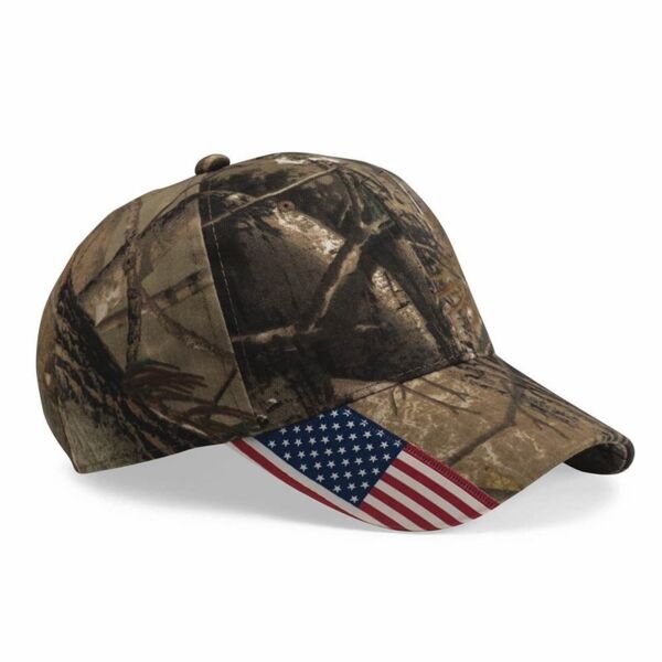 Camo with Flag Visor Cap Thumbnail