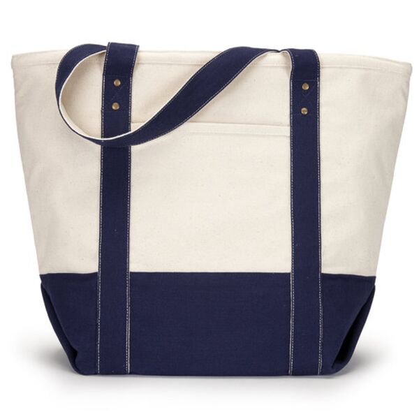 Seaside Zippered Cotton Tote Thumbnail