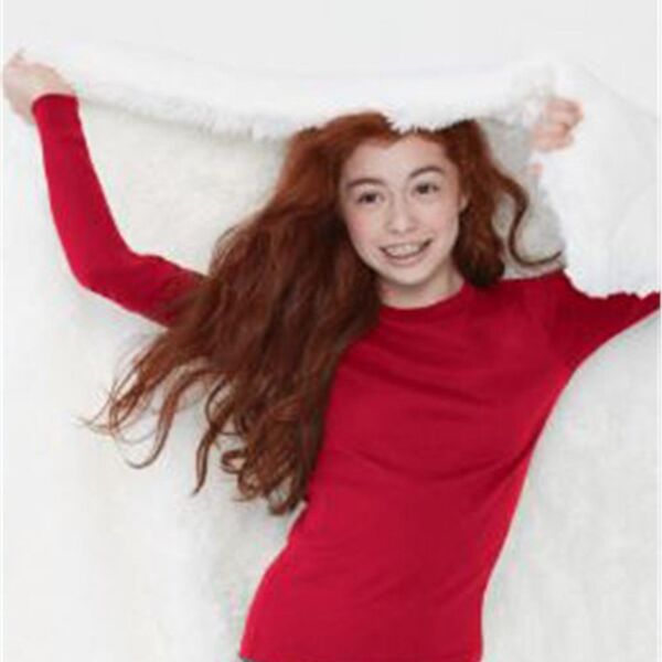 Youth Baby Rib Pajama Long Sleeve Top Thumbnail