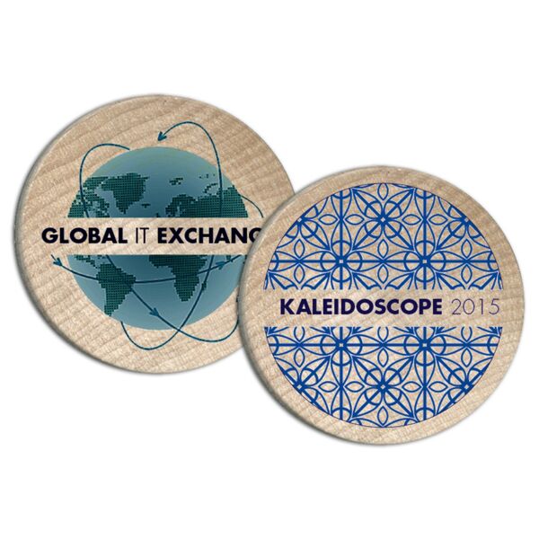 Full Color Wood Coin Printed 2-Sides Thumbnail